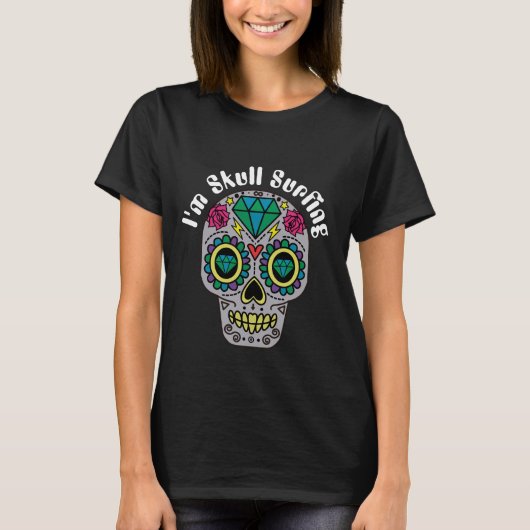 Versierde Abstracte Schedel T-shirt (Voorkant)