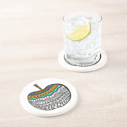 Versierde Apple Onderzetters (Zijkant)