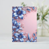 Versierde bloemige compositie bruiloft lijst kaart (Staand voorkant)