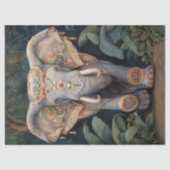 Versierde Boho Olifant Decoupage Tissuepapier (Voorkant)