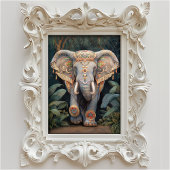 Versierde Boho Olifant Decoupage Tissuepapier