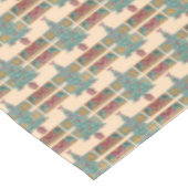 versierde boom met bells rode bogen voor kerstmis tafelkleed (Gekanteld)