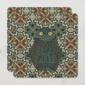 Versierde Burrowing Owl Earth Tones Platte Kaart (Voorkant / Achterkant)