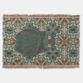 Versierde Burrowing Owl Gouden Bruine Aarde Tonen Deken (Voorkant)