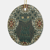 Versierde Burrowing Owl Gouden Bruine Aarde Tonen Keramisch Ornament (Links)