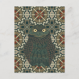 Versierde Burrowing Owl Gouden Bruine tinten Briefkaart