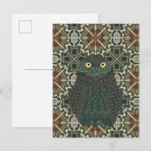 Versierde Burrowing Owl Gouden Bruine tinten Briefkaart (Voorkant / Achterkant)