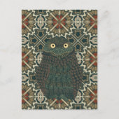 Versierde Burrowing Owl Gouden Bruine tinten Briefkaart (Voorkant)