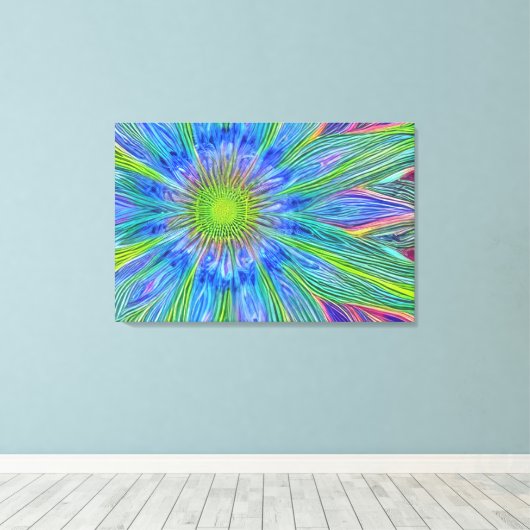 Versierde canvasprint met spanframe canvas afdruk (Insitu (Houten vloer))