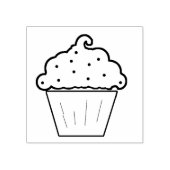 Versierde Cupcake Art Stamp Rubberstempel (Afrduk)