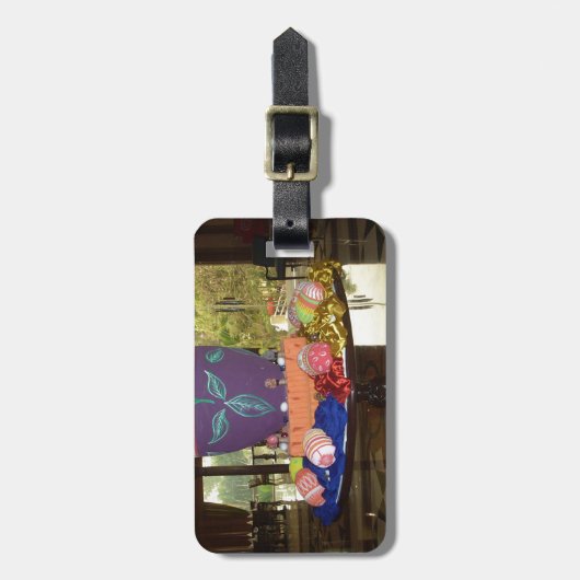 Versierde Easter Egg Art Print Bagagelabel (Voorkant verticaal)