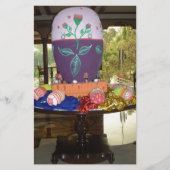 Versierde Easter Egg Art Print Briefpapier (Voorkant)