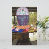 Versierde Easter Egg Art Print Briefpapier (Staand voorkant)