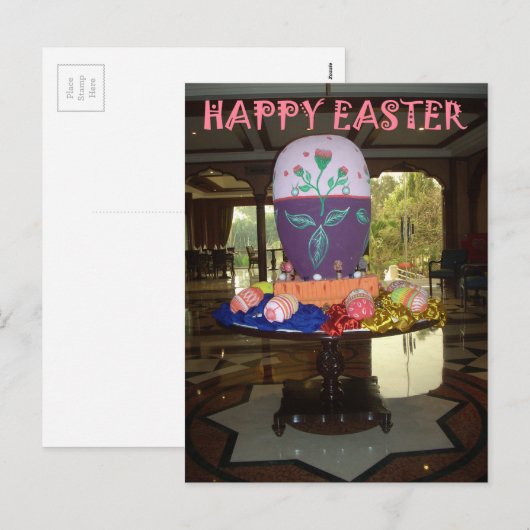 Versierde Easter Egg Art Print Feestdagenkaart (Voorkant / Achterkant)