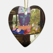 Versierde Easter Egg Art Print Keramisch Ornament (Links)