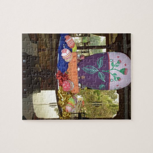 Versierde Easter Egg Art Print Legpuzzel (Horizontaal)