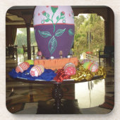 Versierde Easter Egg Art Print Onderzetter (Voorkant)