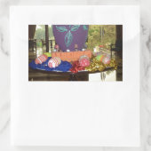 Versierde Easter Egg Art Print Rechthoekige Sticker (Tas)