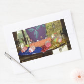 Versierde Easter Egg Art Print Rechthoekige Sticker (Envelop)