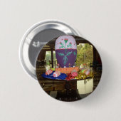 Versierde Easter Egg Art Print Ronde Button 5,7 Cm (Voorkant /achterkant)