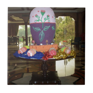 Versierde Easter Egg Art Print Tegeltje