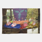 Versierde Easter Egg Art Print Theedoek (Horizontaal)