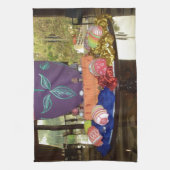 Versierde Easter Egg Art Print Theedoek (Verticaal)