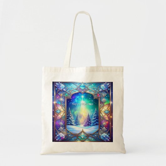 Versierde Gebrandschilderde Vakantietas Tote Bag (Voorkant)