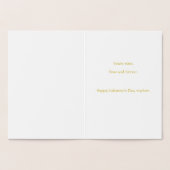 Versierde hart Valentijn Folie Kaarten (Binnen)