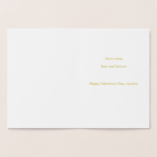 Versierde hart Valentijn Folie Kaarten (Binnen)