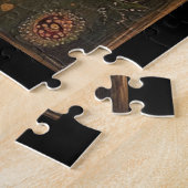 Versierde Herfst Dag Van De Doden Schedel Legpuzzel (Zijkant)