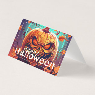 Versierde Jack-o-Lantern Gedraaide Tak Halloween Kaart