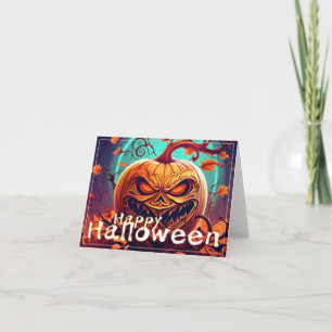 Versierde Jack-o-Lantern Gedraaide Tak Halloween Kaart