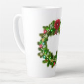 Versierde Kerst Festieve Krans Latte Mok (Linkerhoek)