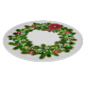 Versierde Kerst Festieve Krans Snijplank (Hoek)
