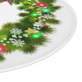 Versierde Kerst Festieve Krans Snijplank (Hoek)