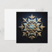 Versierde Kerst-sneeuwvlok Kerstkaart (Voorkant / Achterkant)