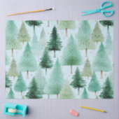 Versierde kerstbomen Blauwe kerst Tissuepapier (Craft)