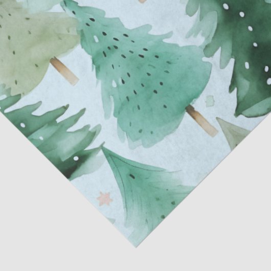 Versierde kerstbomen Blauwe kerst Tissuepapier (Detail)