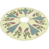 versierde kerstbomen met ivoren en robins kerstboom rok (Gekanteld)