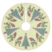 versierde kerstbomen met ivoren en robins kerstboom rok (Voorkant)