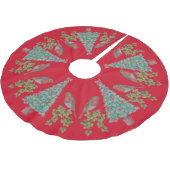 versierde kerstbomen met ivoren en robins kerstboom rok (Gekanteld)