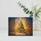 Versierde Kerstboom Briefkaart (Staand voorkant)