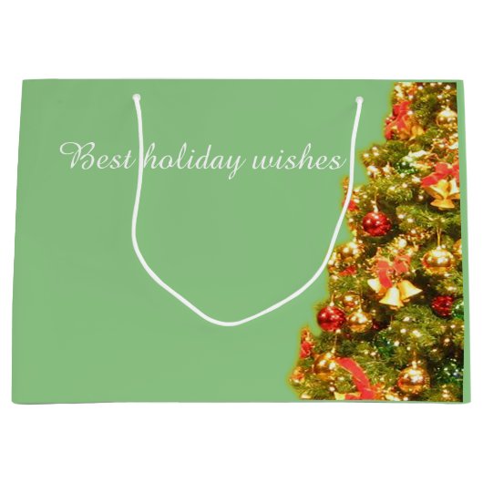 versierde kerstboom groot cadeauzakje (Voorkant)