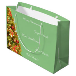 versierde kerstboom groot cadeauzakje