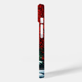 Versierde kerstboom in een winters landschap Case-Mate iPhone case (Achterkant / Links)