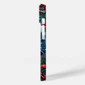 Versierde kerstboom in het besneeuwde landschap Case-Mate iPhone case (Achterkant / Links)