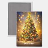Versierde Kerstboom Magneet (Voorkant / Achterkant)