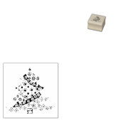 Versierde kerstboom met Patroon Vakantie Rubberstempel (Gestempeld)