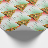  versierde kerstboom met tekst cadeaupapier (Hoek)